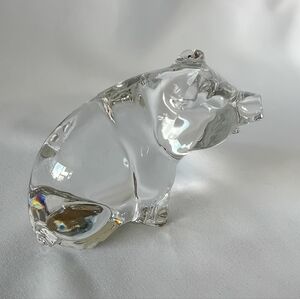 Princess House Clear Glass Pig Figurine